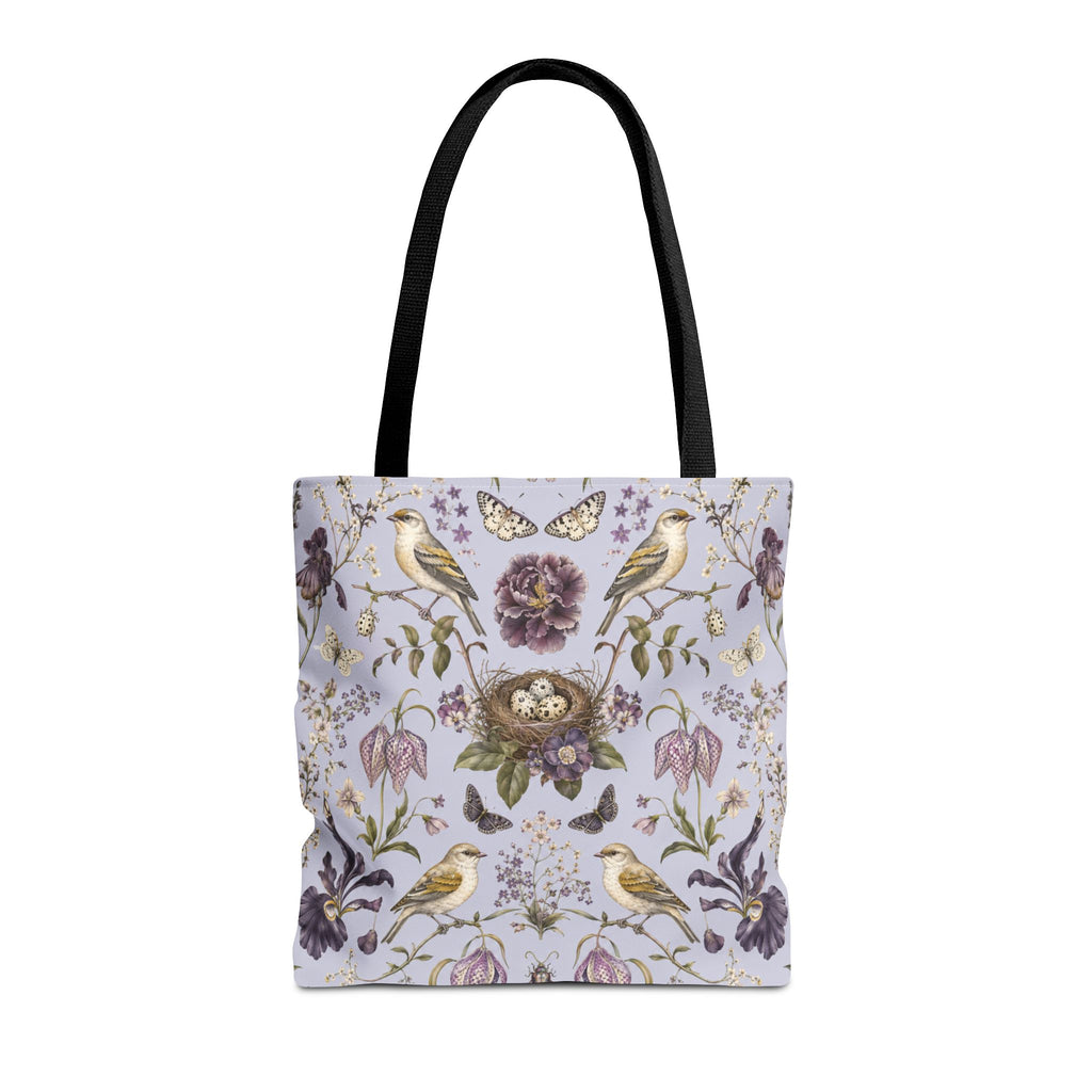 Botanical Bird's Nest Lilac Tote Bag
