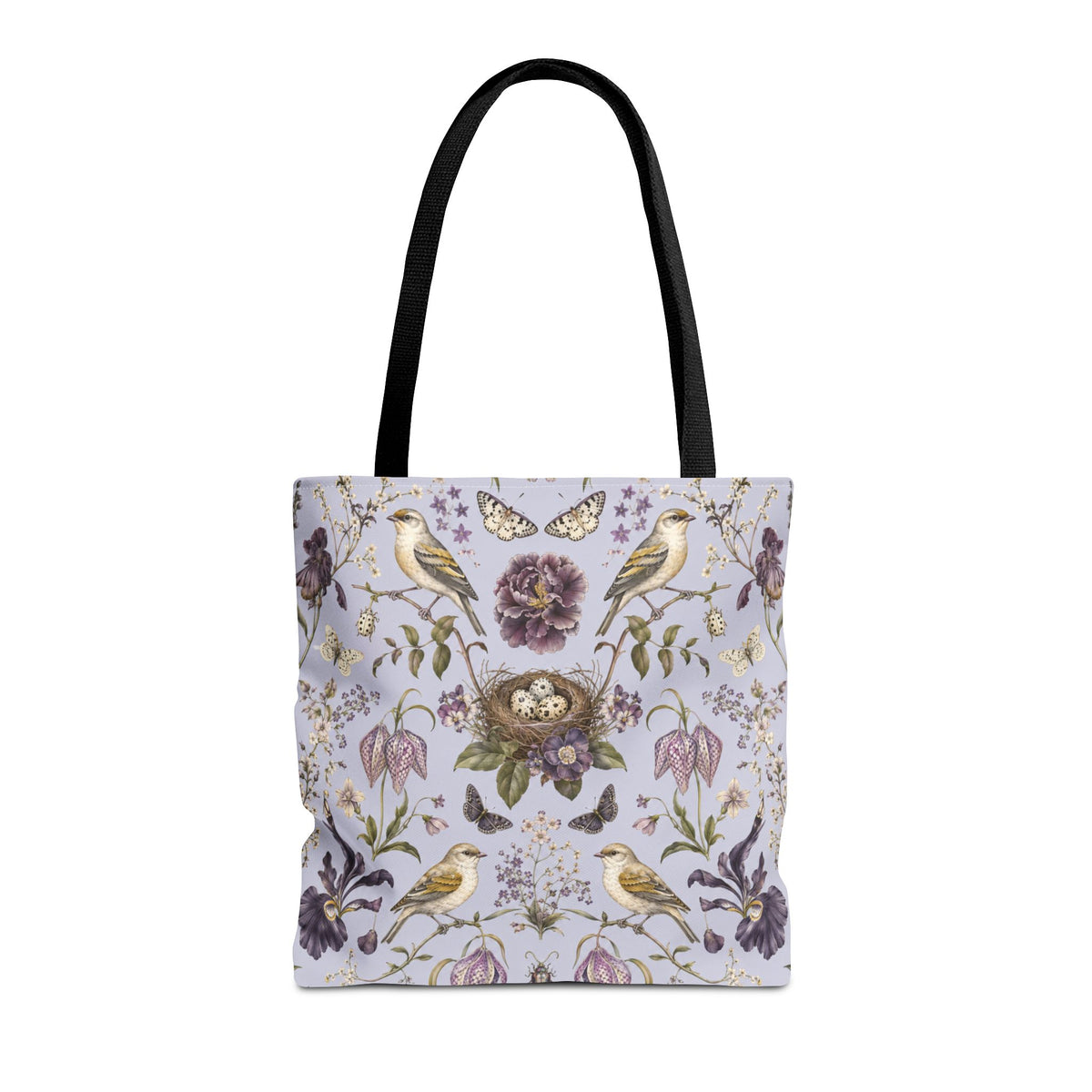 Botanical Bird's Nest Lilac Tote Bag