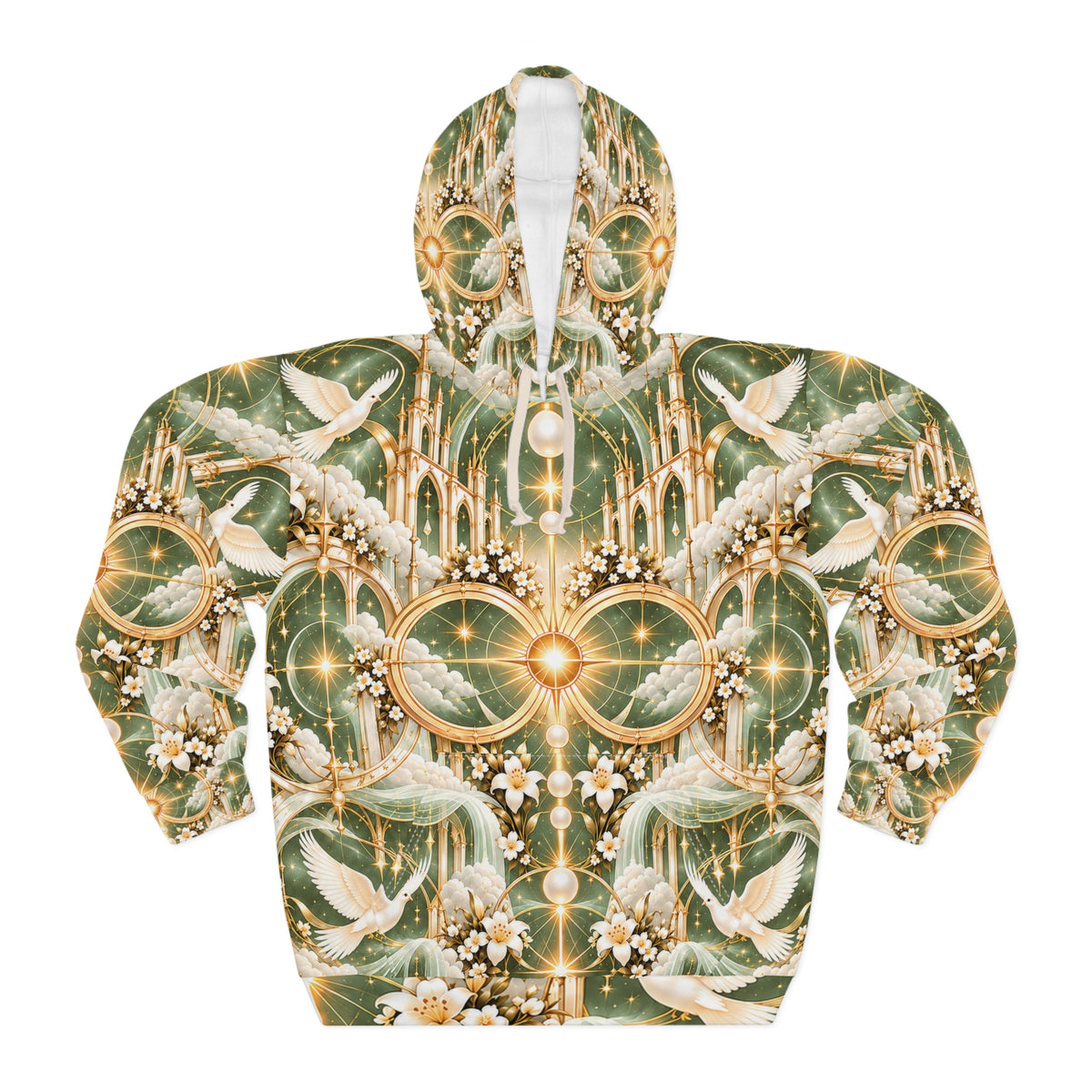 Cathedral of Light Sage Sanctuary Pullover Hoodie
