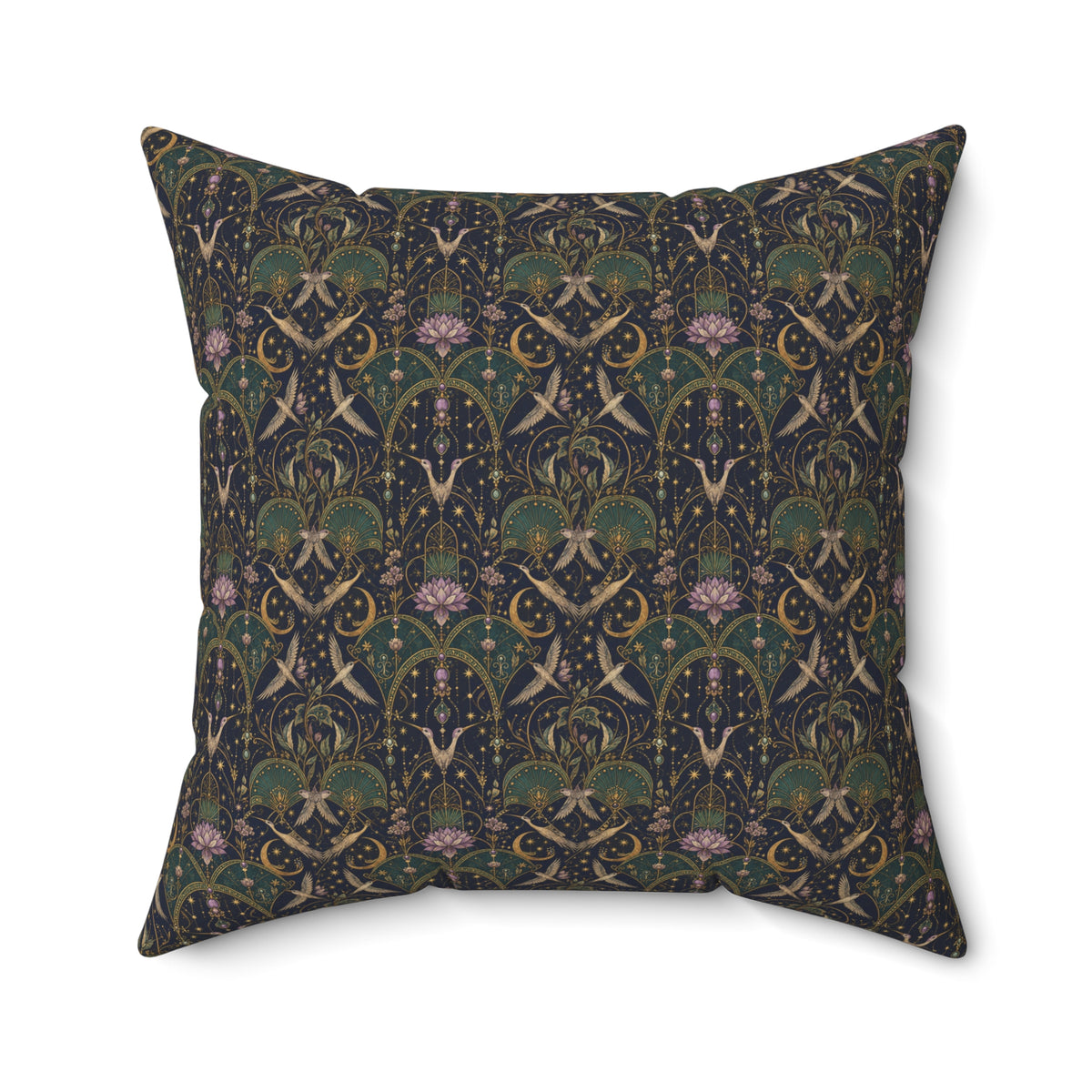 Celestial Aviary Nocturne Decorative Pillow