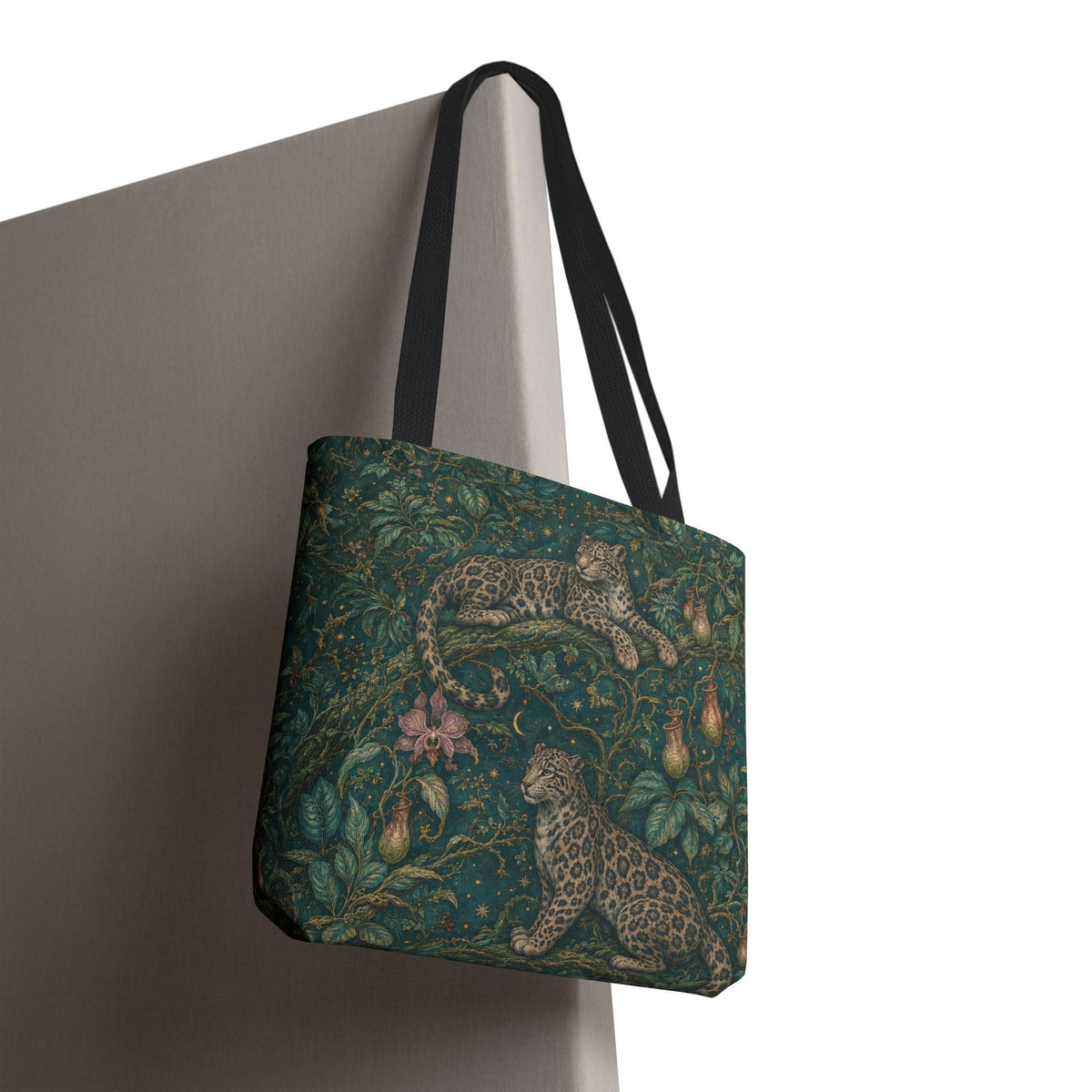 Cloud Leopard Reverie Verdigris Tote Bag