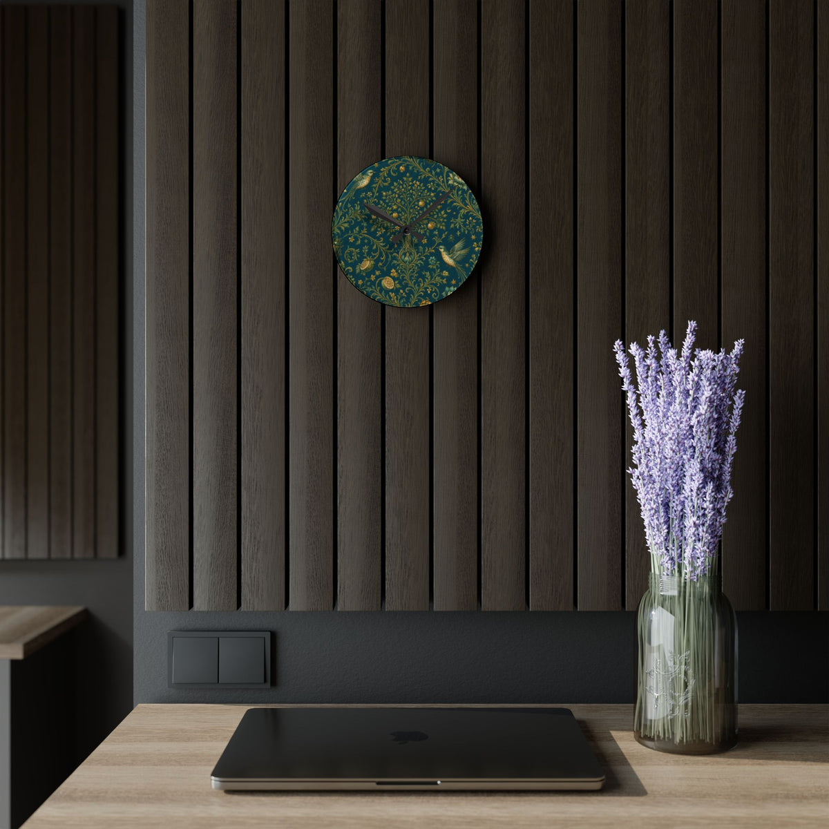 Sacred Canopy Verdigris Acrylic Wall Clock