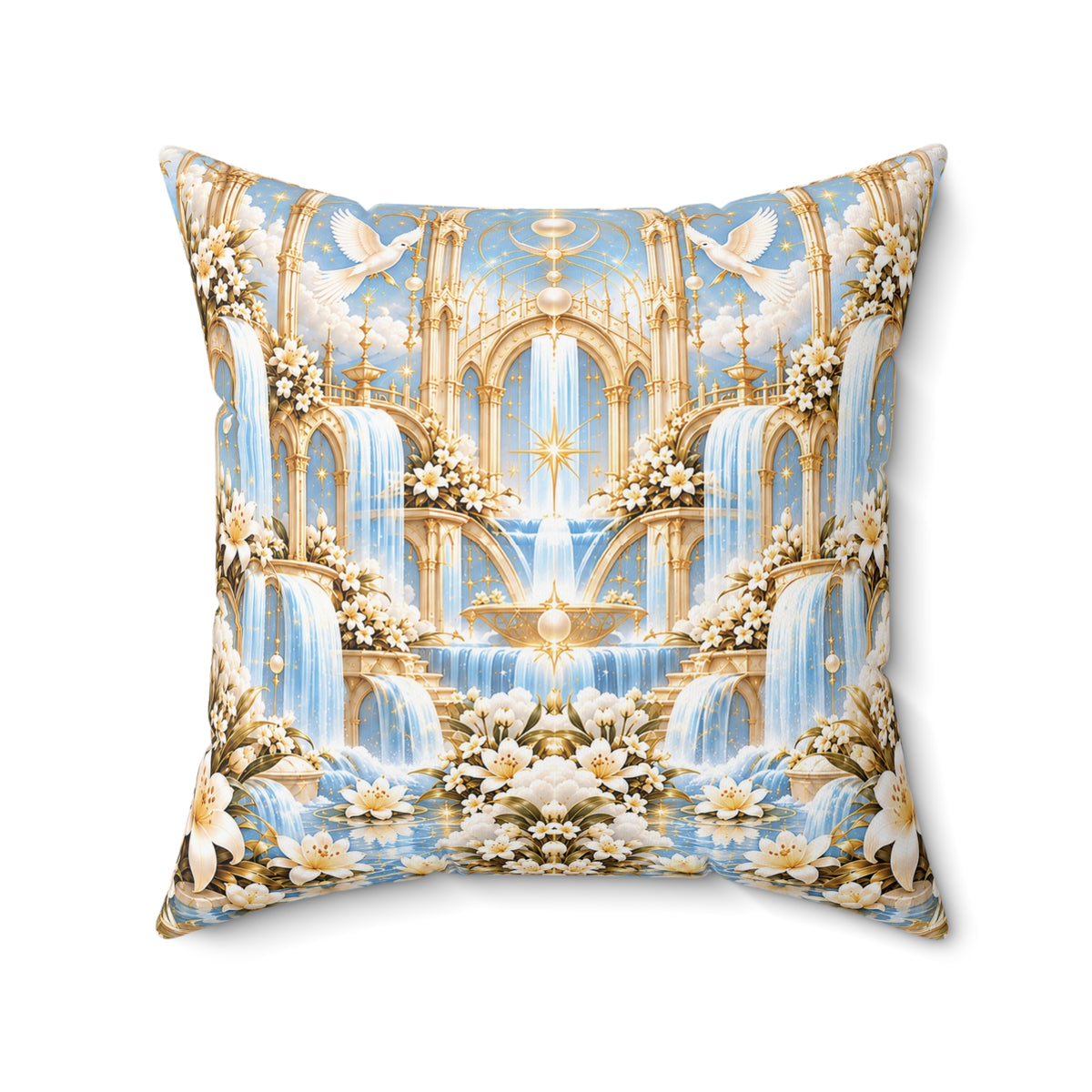Living Waters Sanctuary Moonstone Ivory Decorative Pillow