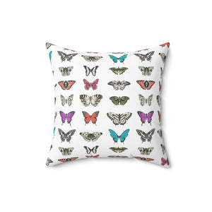 Butterfly and Moth Square Pillow