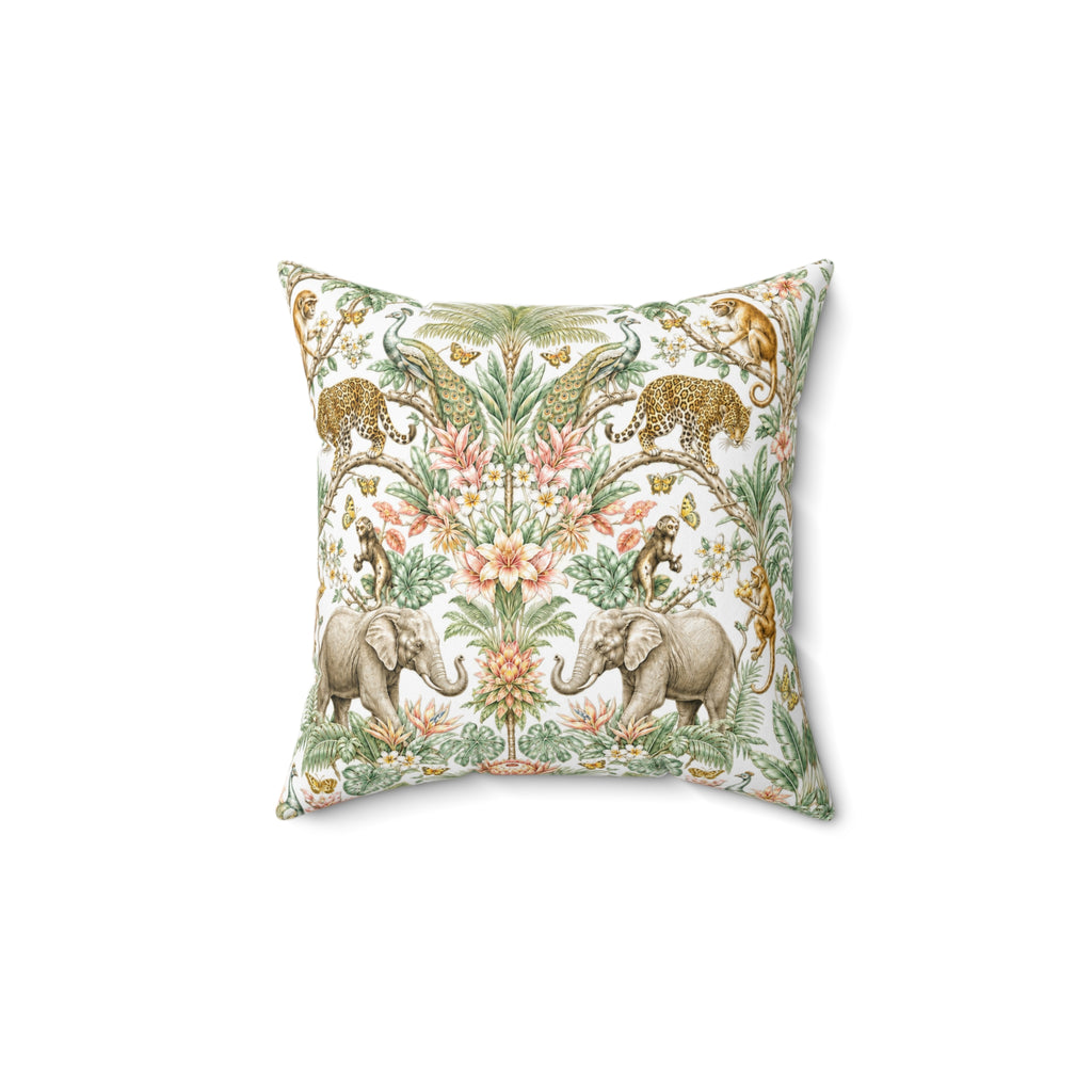 Mystic Jungle Ivory Eden Decorative Pillow