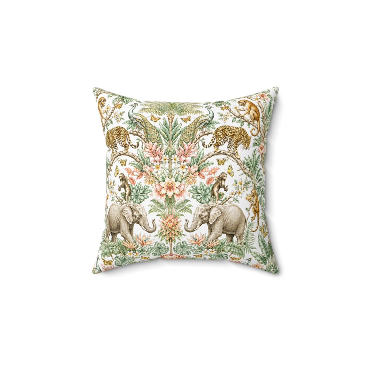 Mystic Jungle Ivory Eden Decorative Pillow