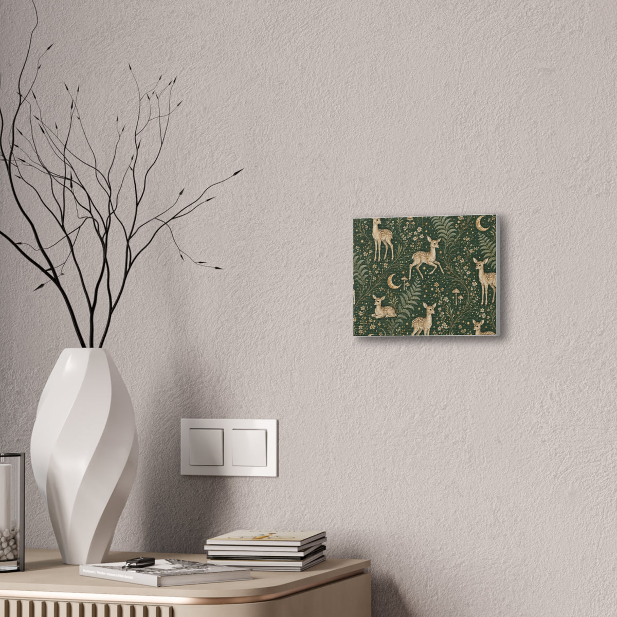 Astral Fawn Forest Stretched Canvas