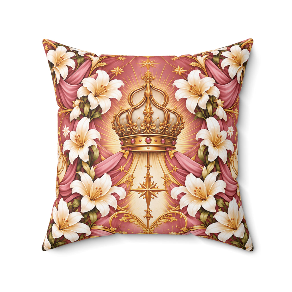 Queen of Heaven Dusty Rose Decorative Pillow