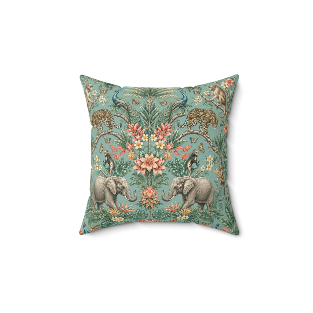 Mystic Jungle Verdigris Jungle Decorative Pillow