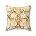 Tree of Heaven Alabaster Gold Decorative Pillow