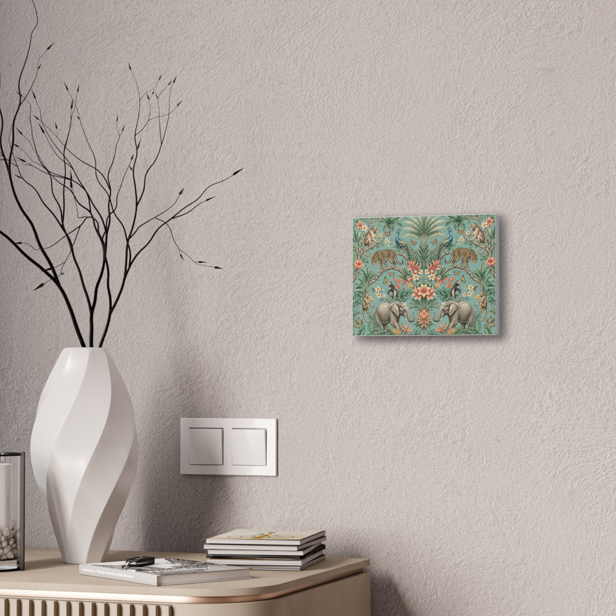 Mystic Jungle Verdigris Jungle Stretched Canvas