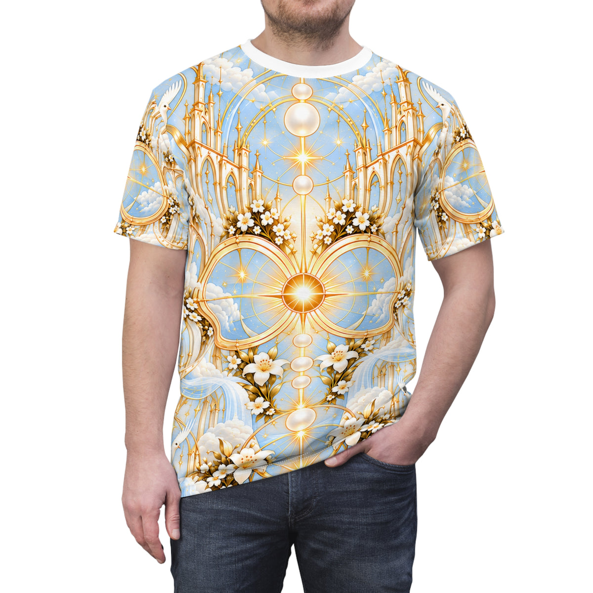 Cathedral of Light Alabaster Dawn All-over-print T-Shirt