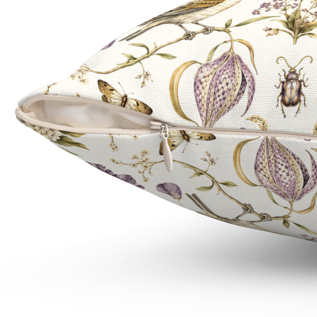 Botanical Bird's Nest Moon Milk Decorative Pillow