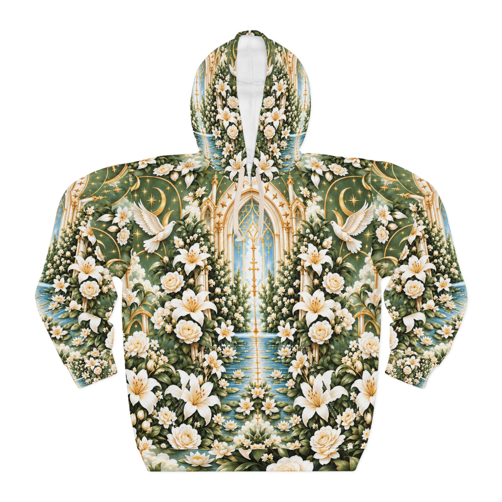 Immaculate Garden Sage Green Pullover Hoodie