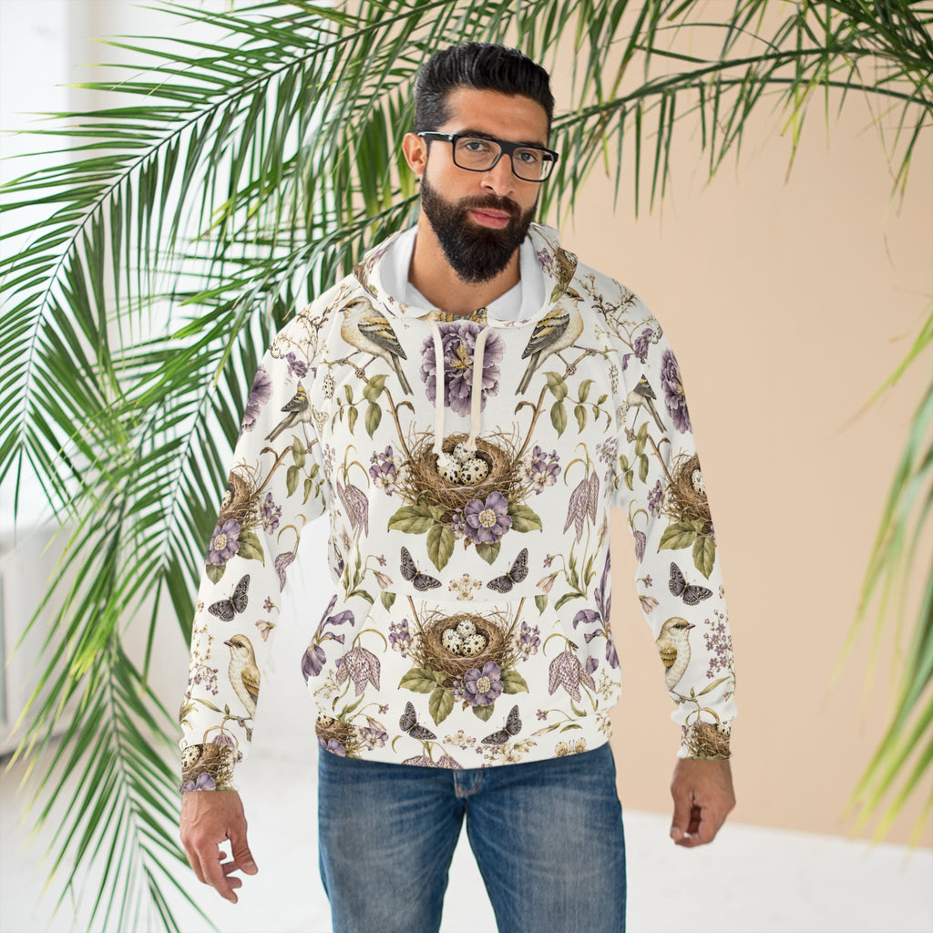Botanical Bird's Nest Moon Milk Pullover Hoodie