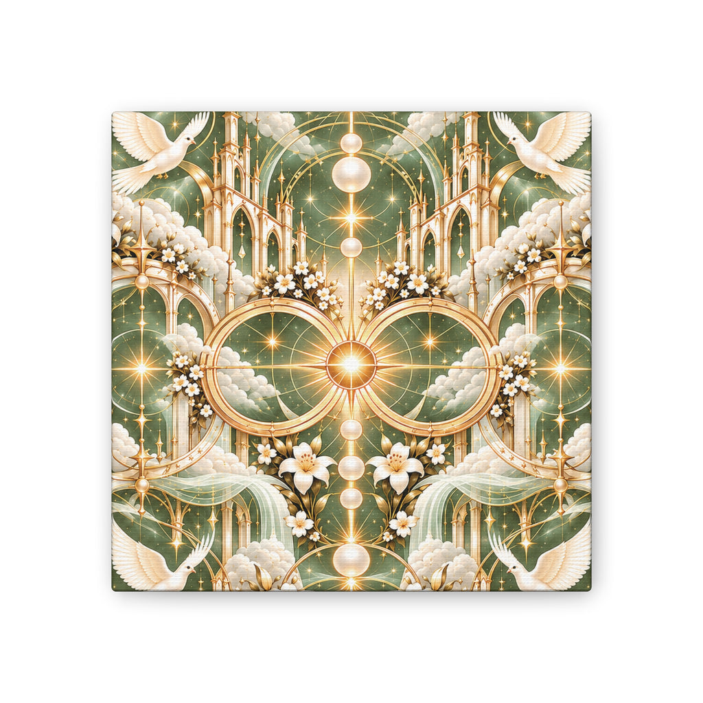 Cathedral of Light Sage Sanctuary 8-inch Canvas