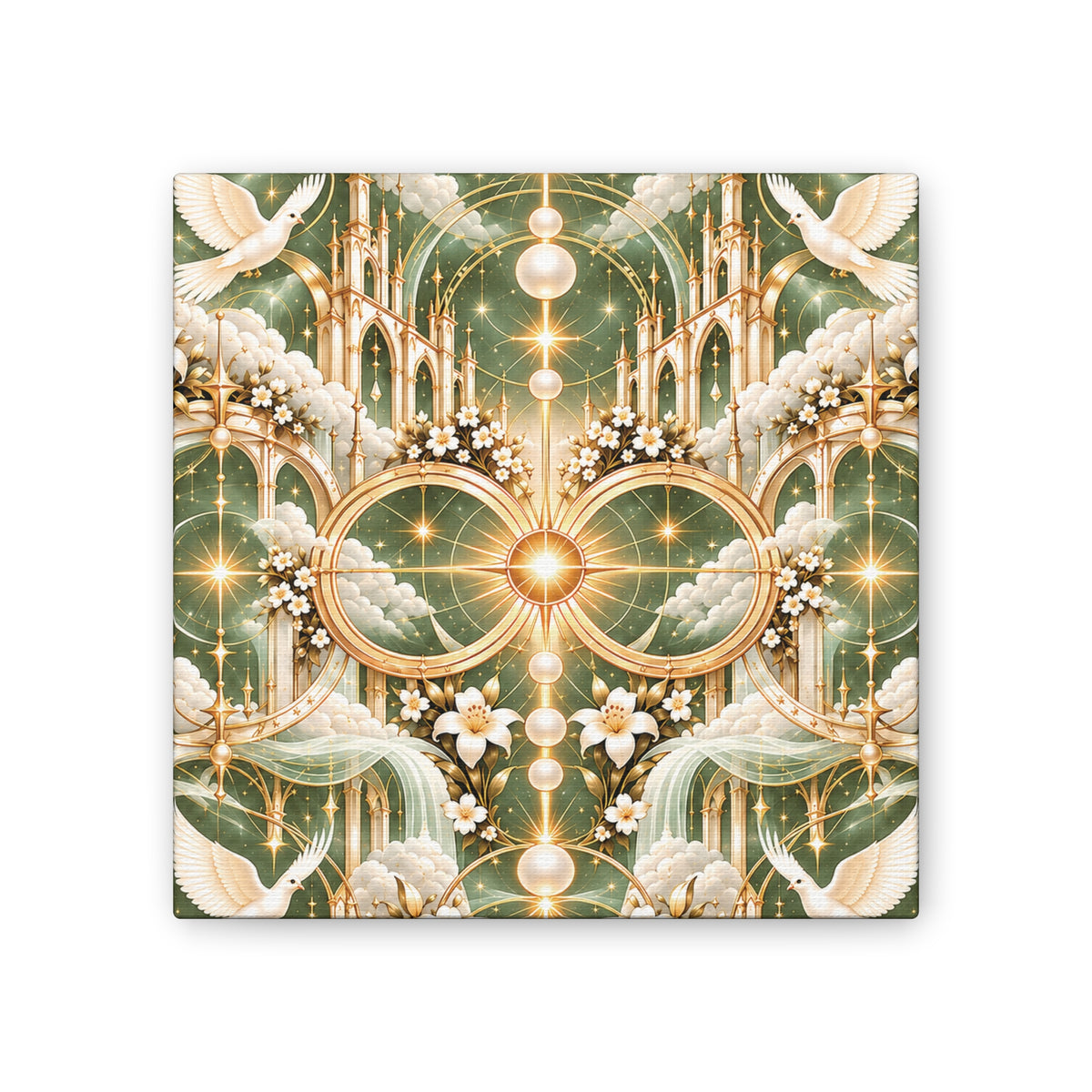 Cathedral of Light Sage Sanctuary 8-inch Canvas