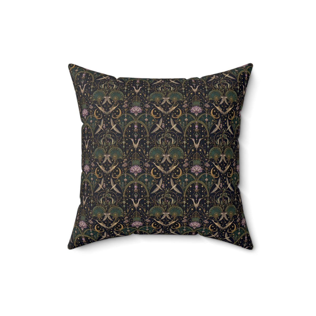 Celestial Aviary Nocturne Decorative Pillow