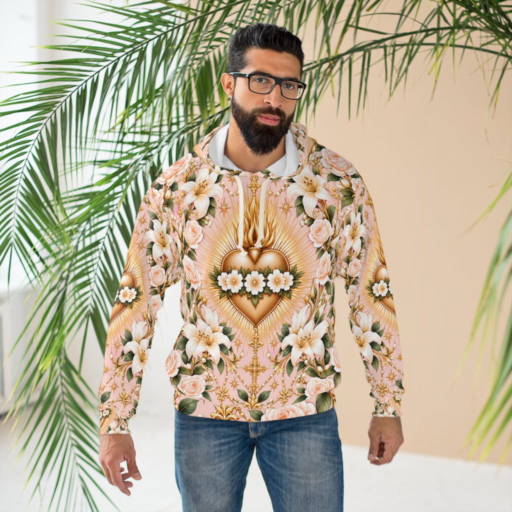 Immaculate Heart Blush Rose Pullover Hoodie