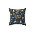 Botanical Bird's Nest Nocturne Decorative Pillow