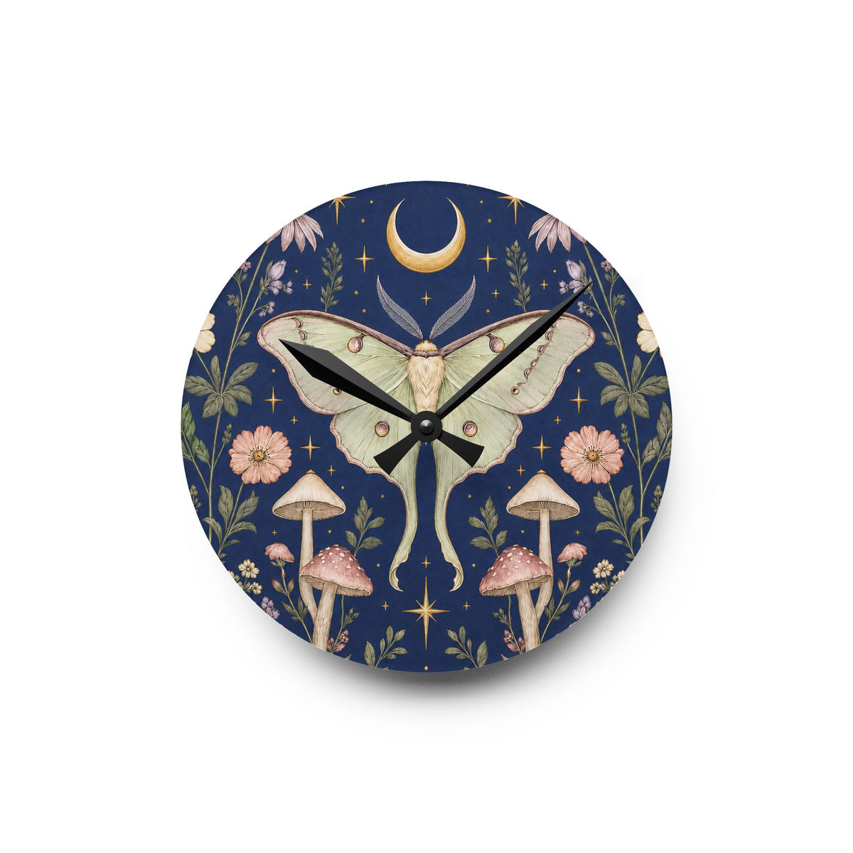 Luna Apothecary Indigo Acrylic Wall Clock