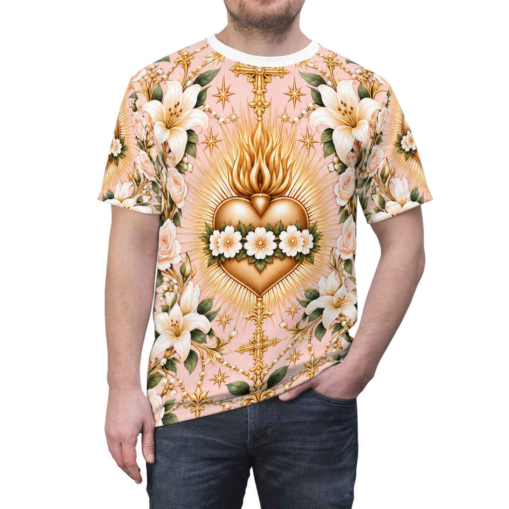 Immaculate Heart Blush Rose All-over-print T-Shirt