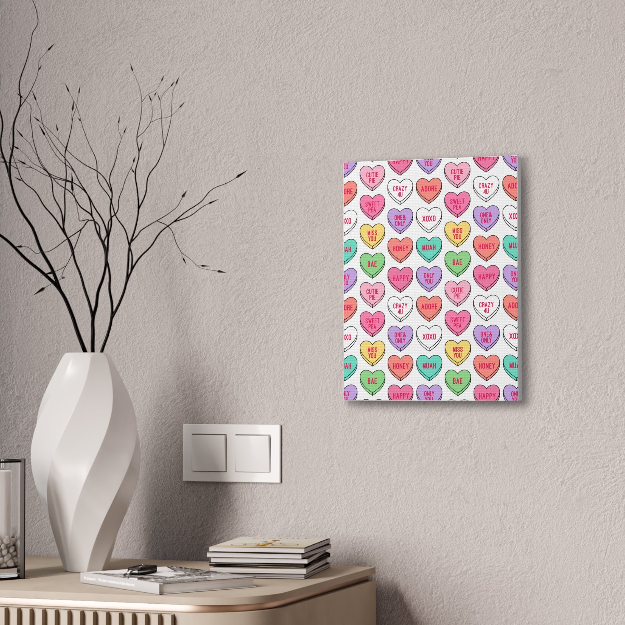 Candy Heart Stretched Canvas