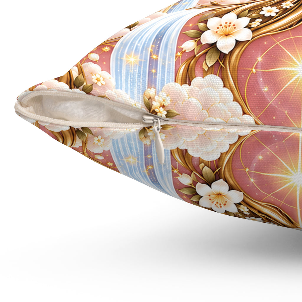 Tree of Heaven Rose Twilight Decorative Pillow