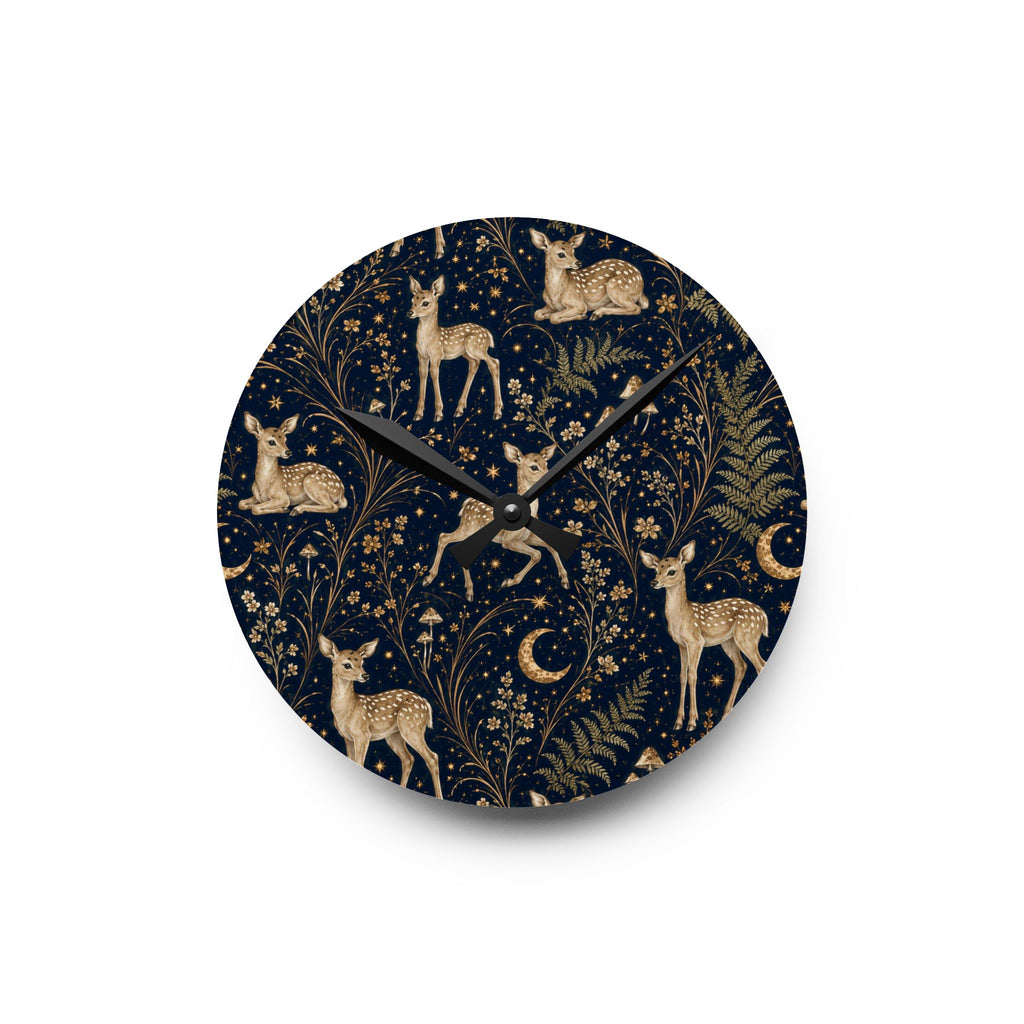 Astral Fawn Nocturne Acrylic Wall Clock