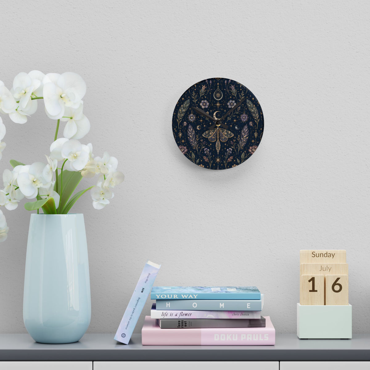 Talisman Moonlight Nocturne Acrylic Wall Clock
