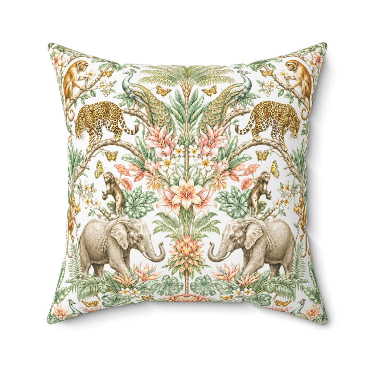 Mystic Jungle Ivory Eden Decorative Pillow