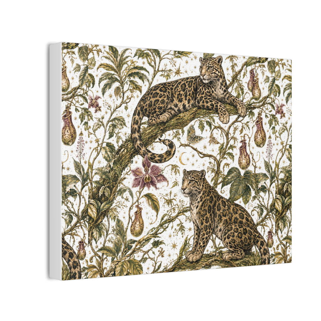Cloud Leopard Reverie Moon Milk Stretched Canvas