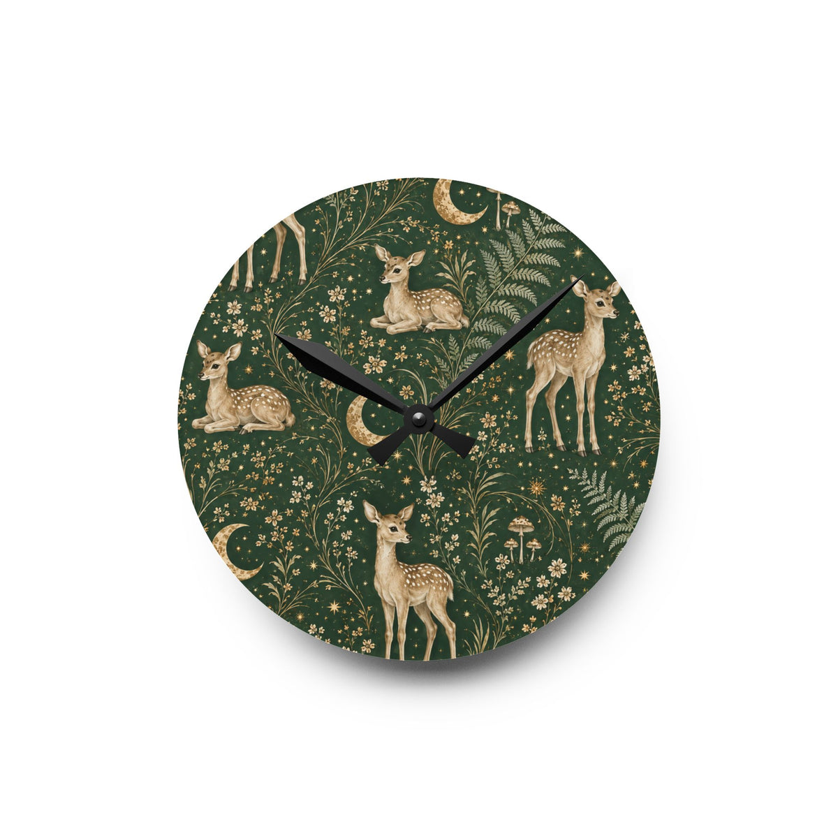 Astral Fawn Forest Acrylic Wall Clock