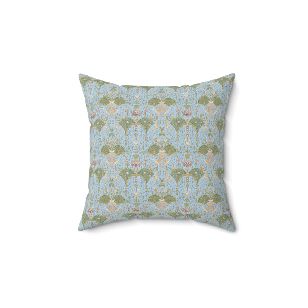 Celestial Aviary Blue Hour Decorative Pillow