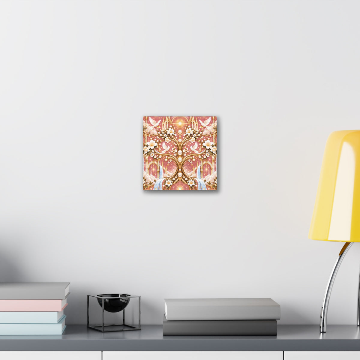 Tree of Heaven Rose Twilight Wrapped Canvas
