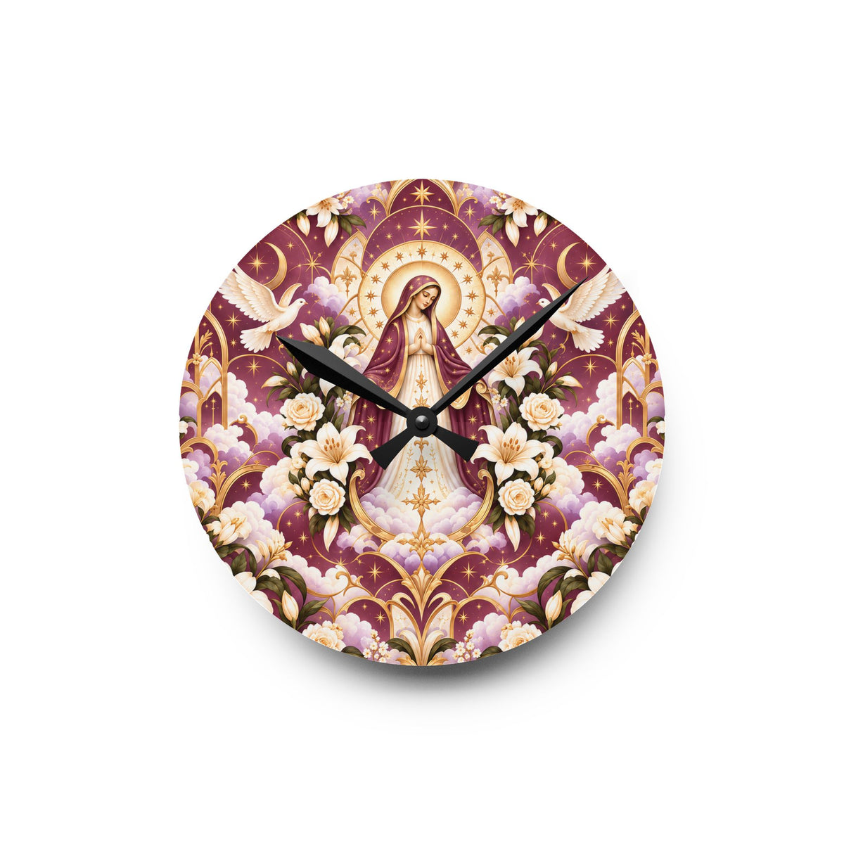 Marian Radiance Rose Dawn Acrylic Wall Clock