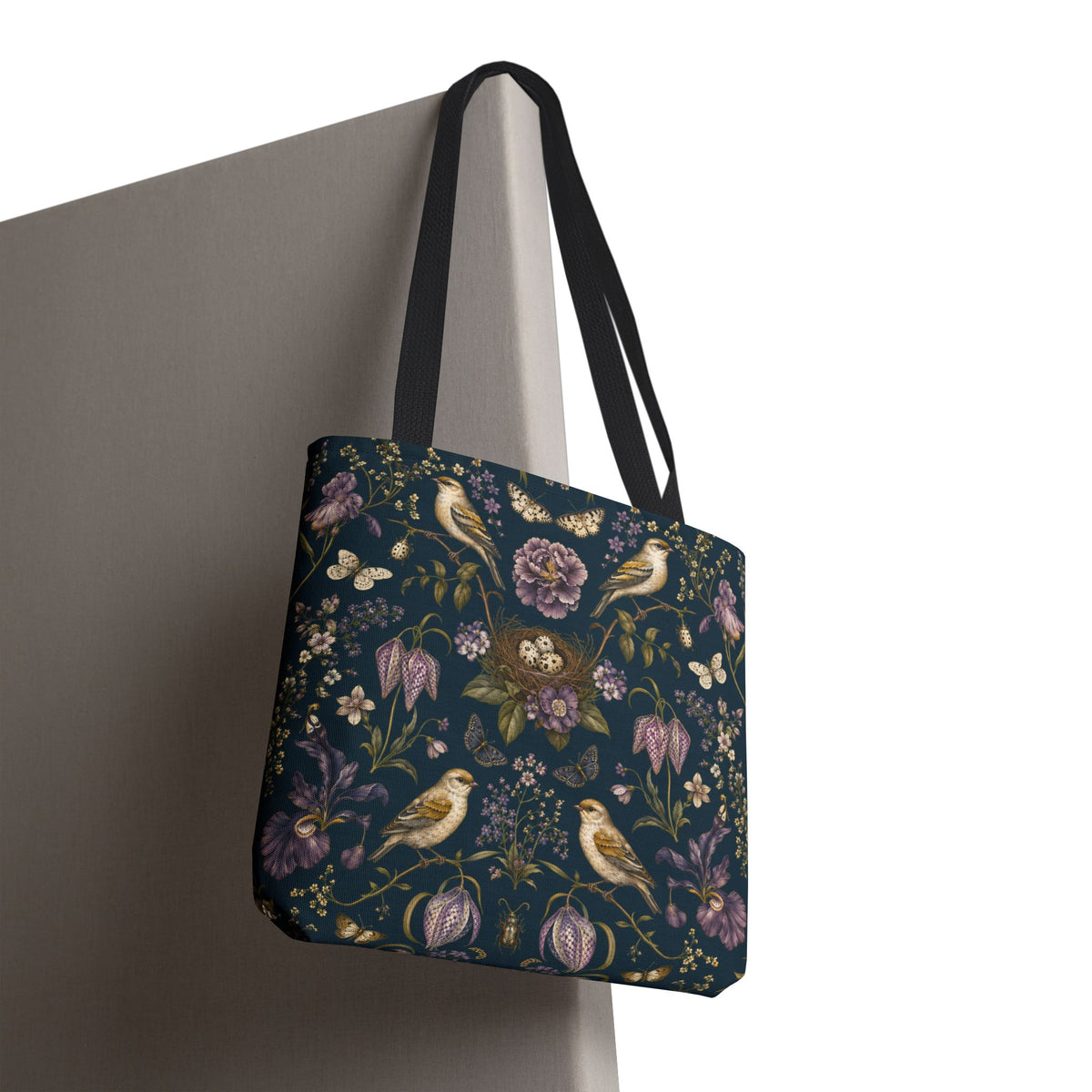 Botanical Bird's Nest Nocturne Tote Bag