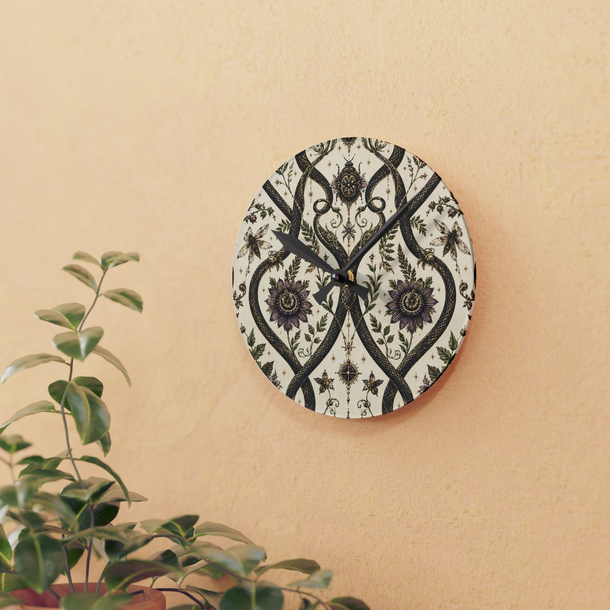 Serpent Conservatory Moon Milk Acrylic Wall Clock