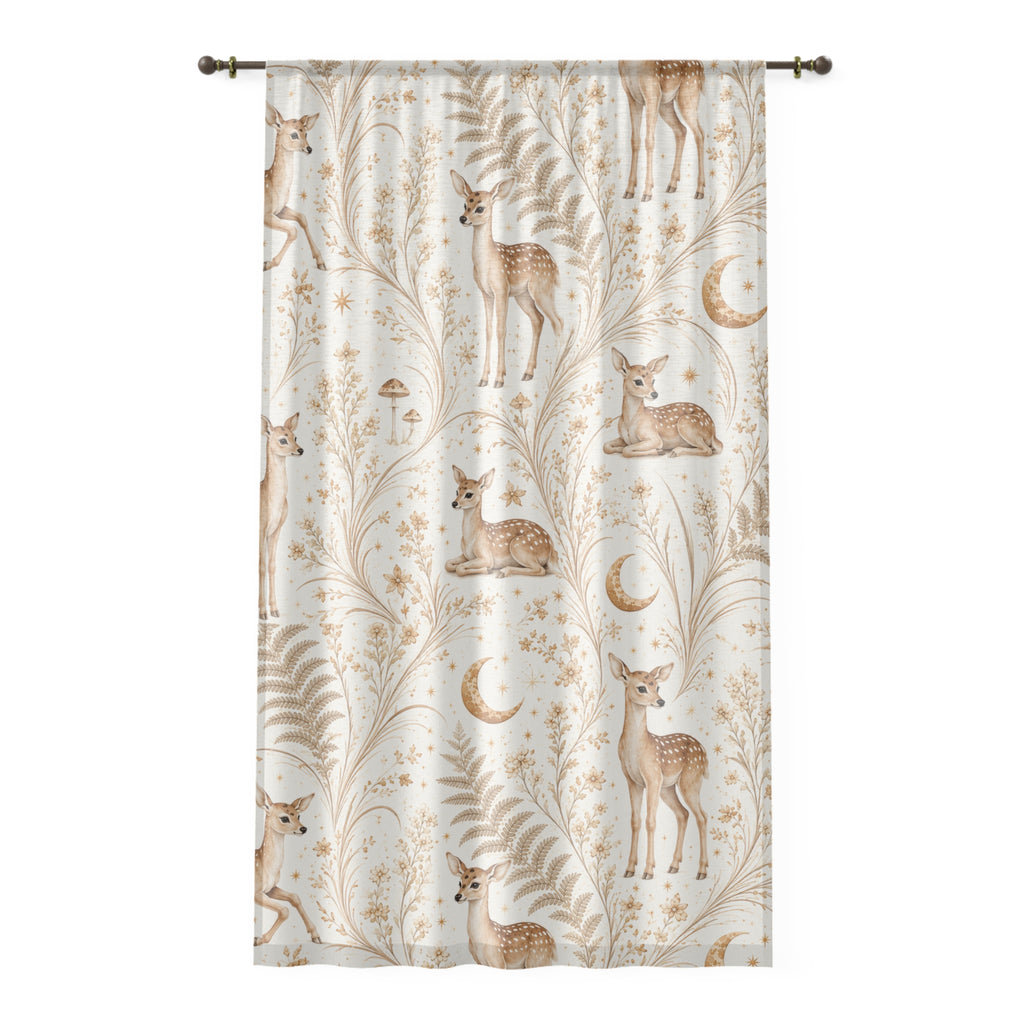 Astral Fawn Moon Milk Window Curtain
