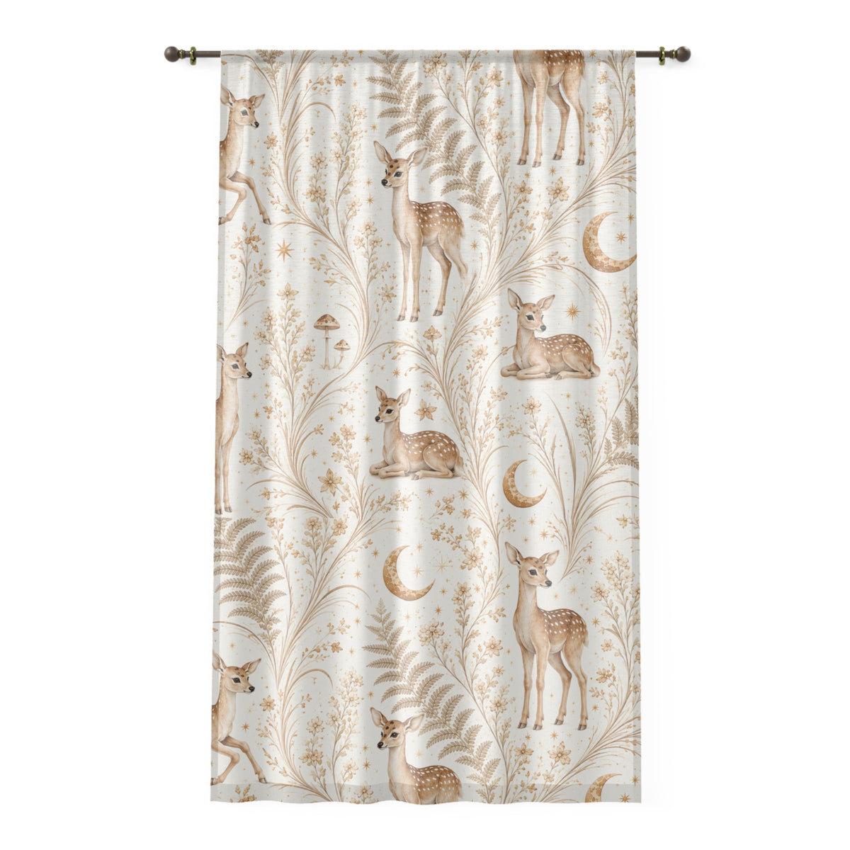 Astral Fawn Moon Milk Window Curtain
