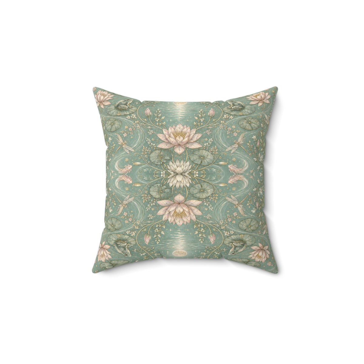 Nymphaea Nocturne Moon Mist Decorative Pillow