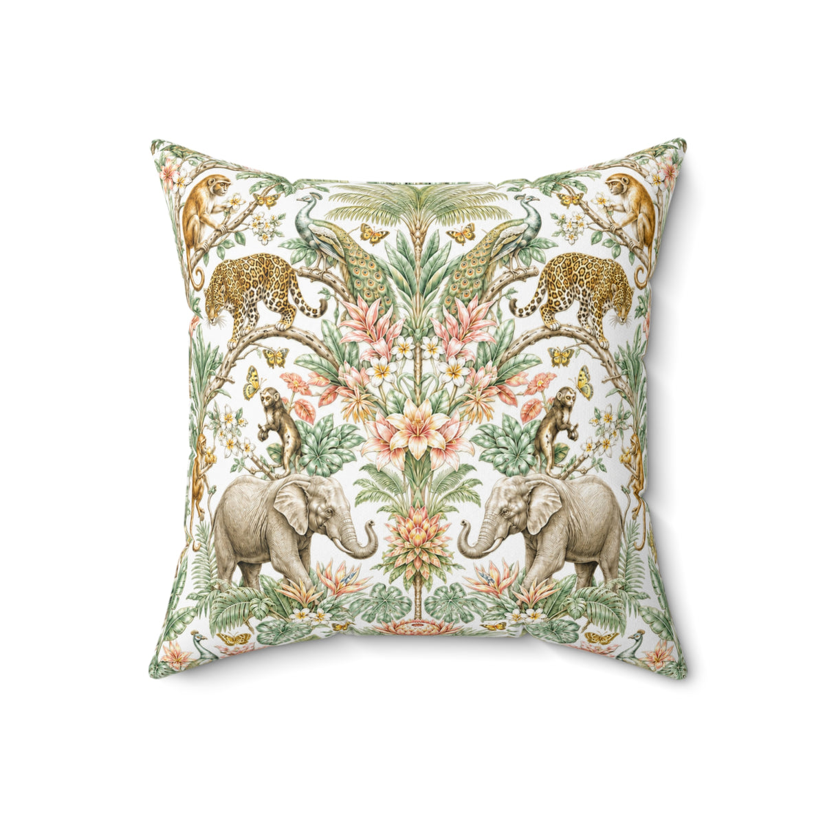 Mystic Jungle Ivory Eden Decorative Pillow