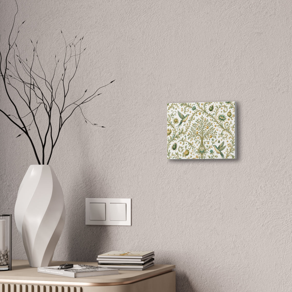 Sacred Canopy Moon Milk Stretched Canvas