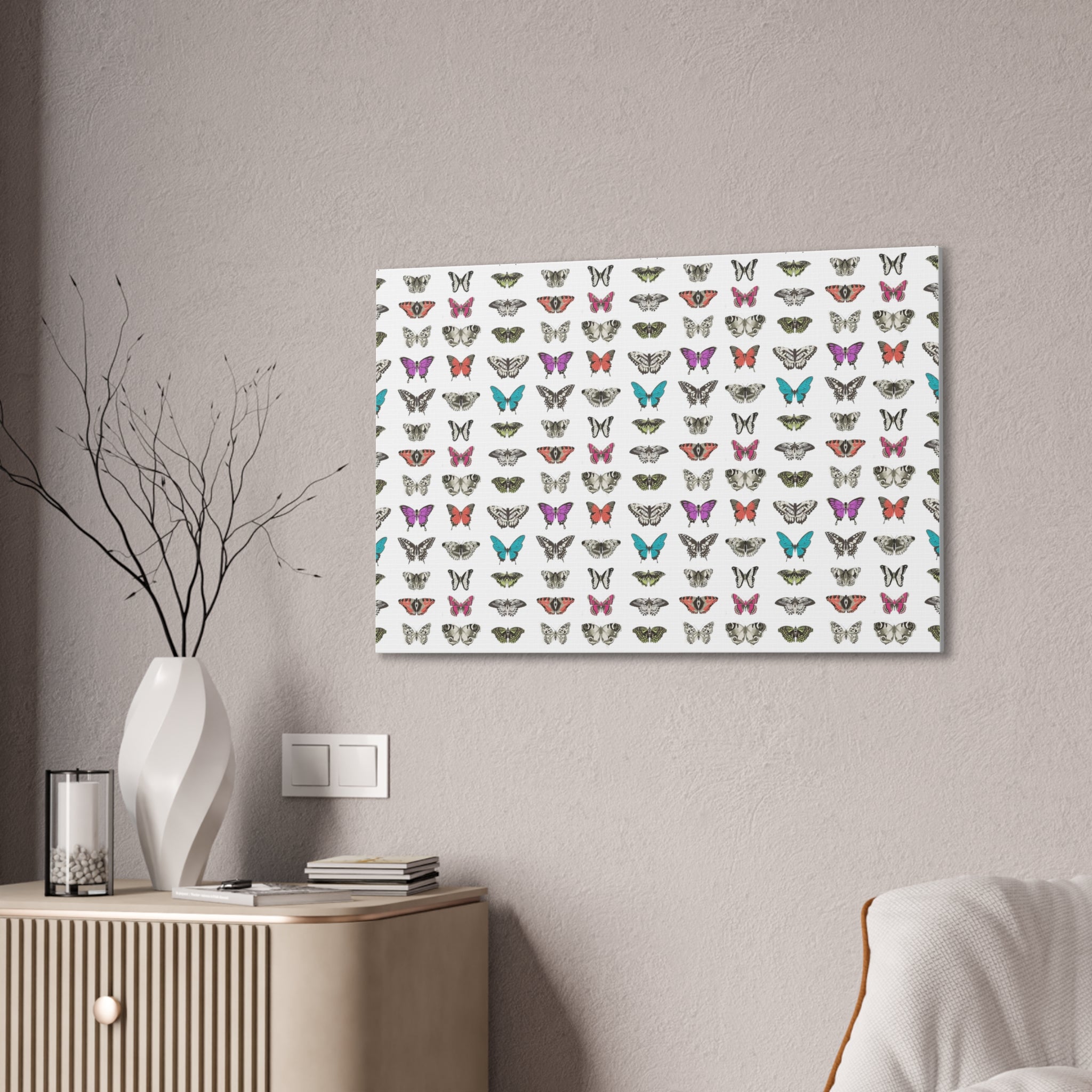 Butterfly and Moth Stretched Canvas