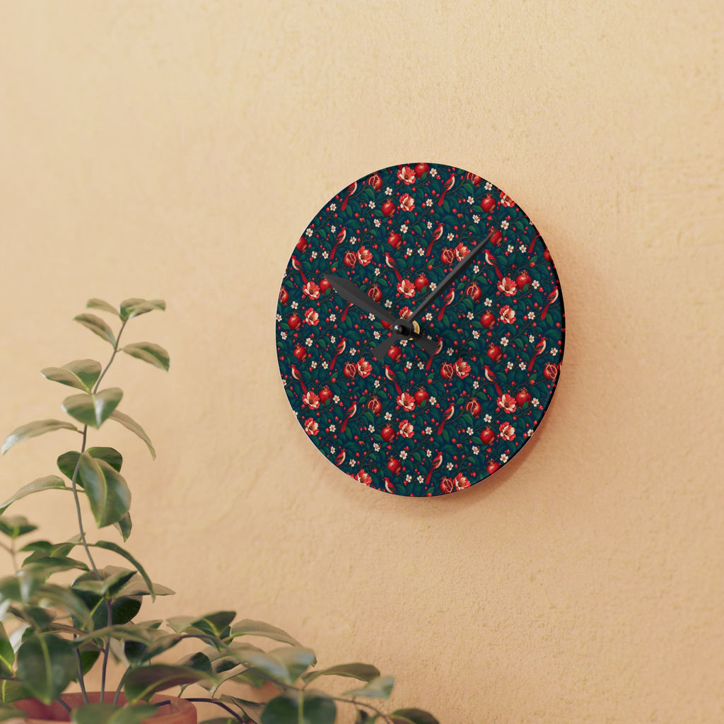 Gilded Orchard Blue Hour Acrylic Wall Clock