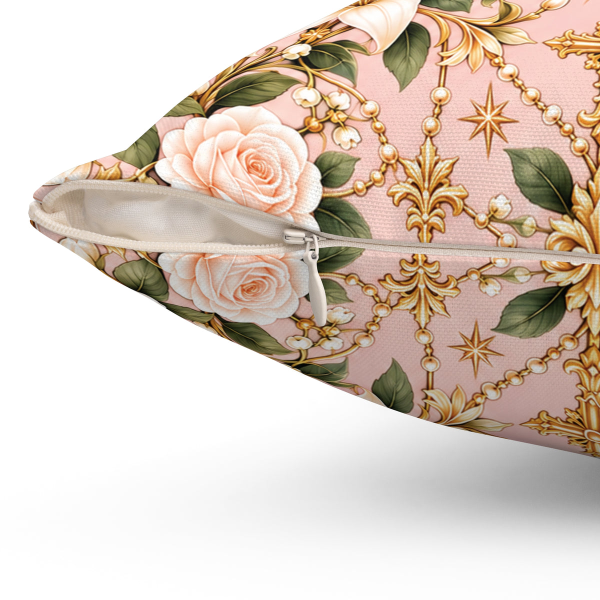Immaculate Heart Blush Rose Decorative Pillow