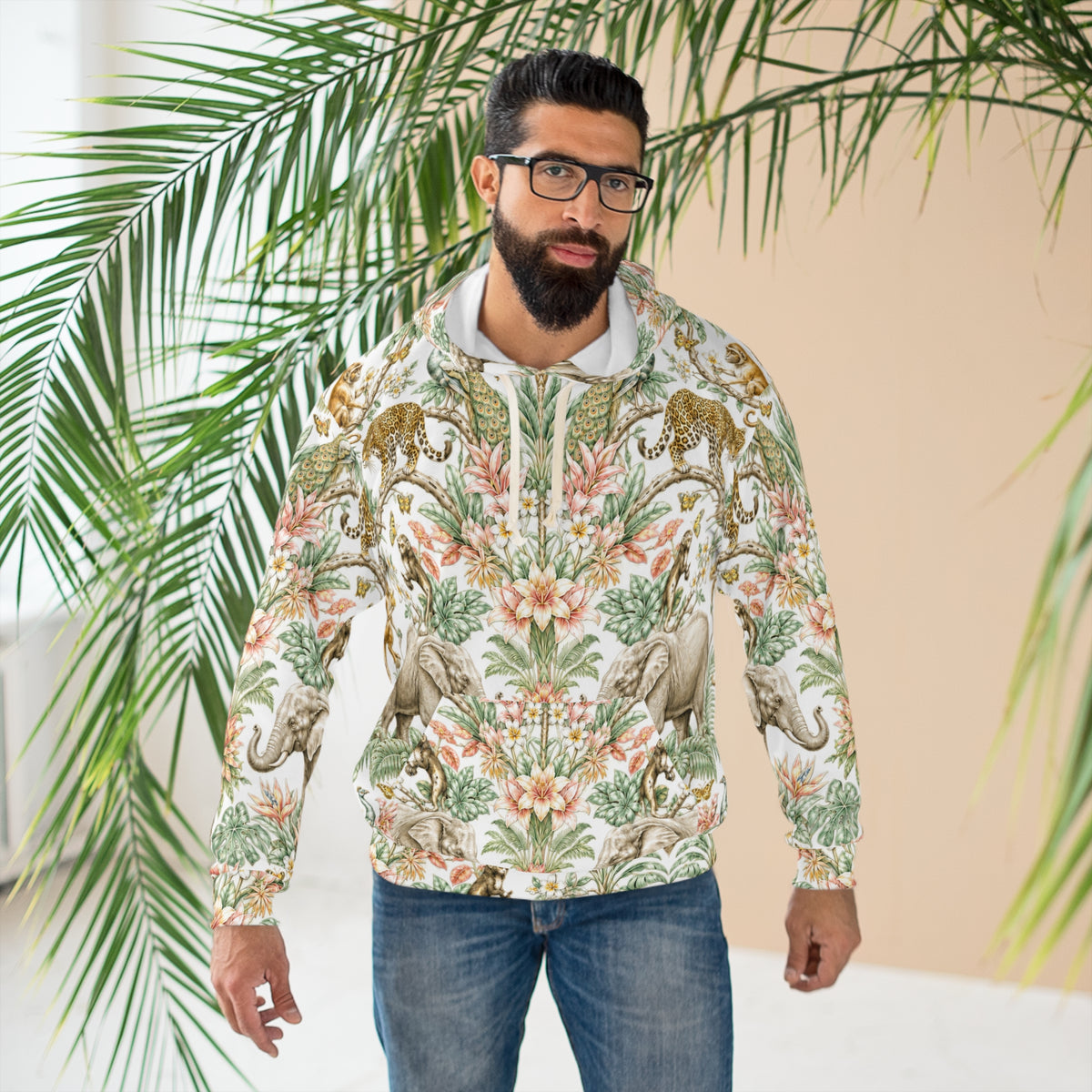 Mystic Jungle Ivory Eden Pullover Hoodie