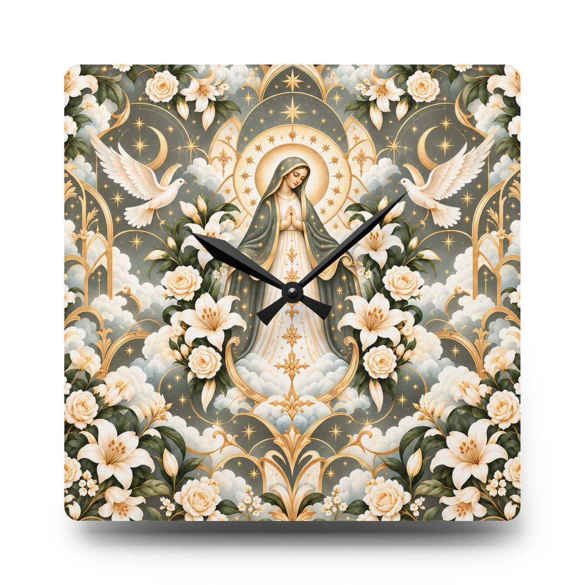 Marian Radiance Moon Milk Acrylic Wall Clock