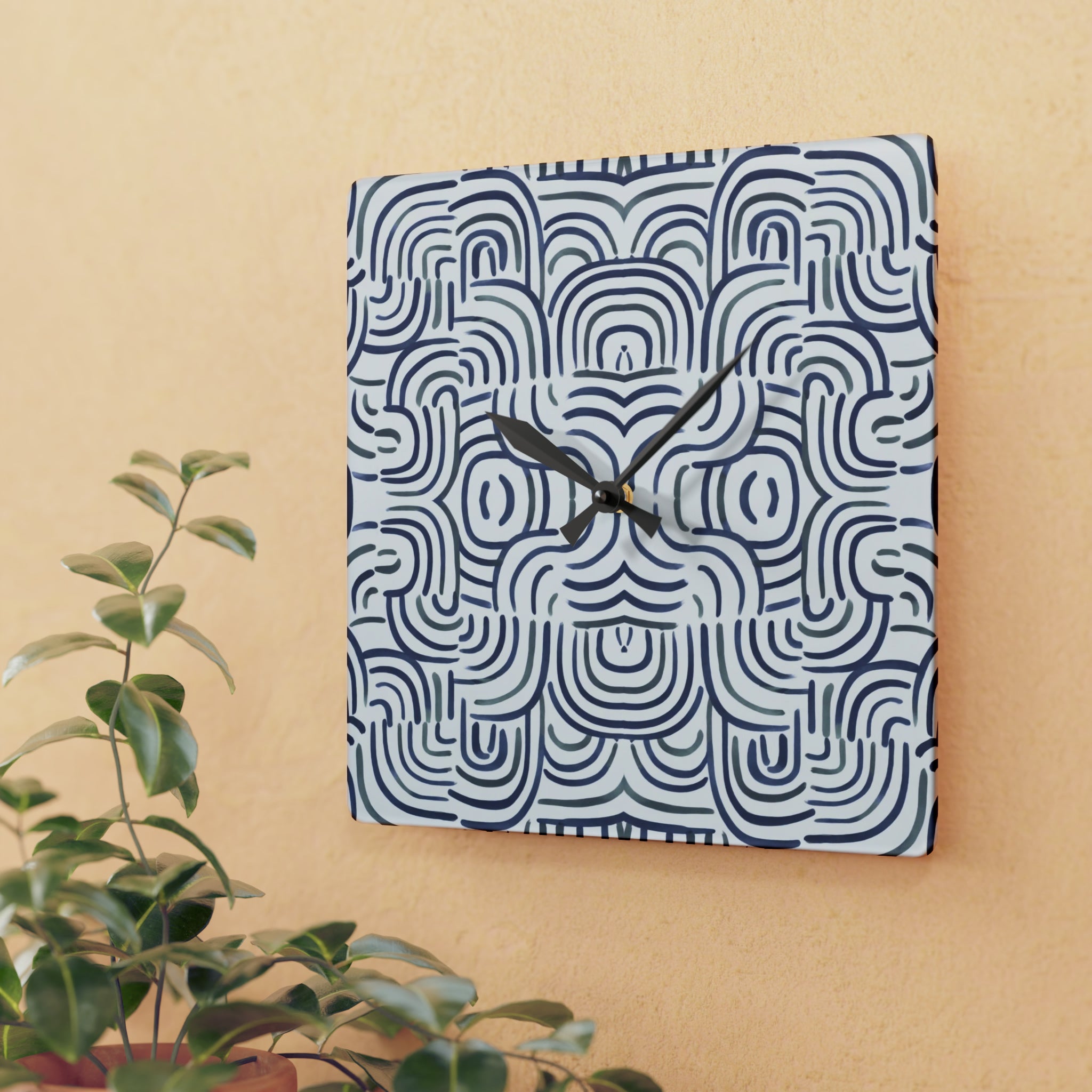 Abstract Geometric Acrylic Wall Clock