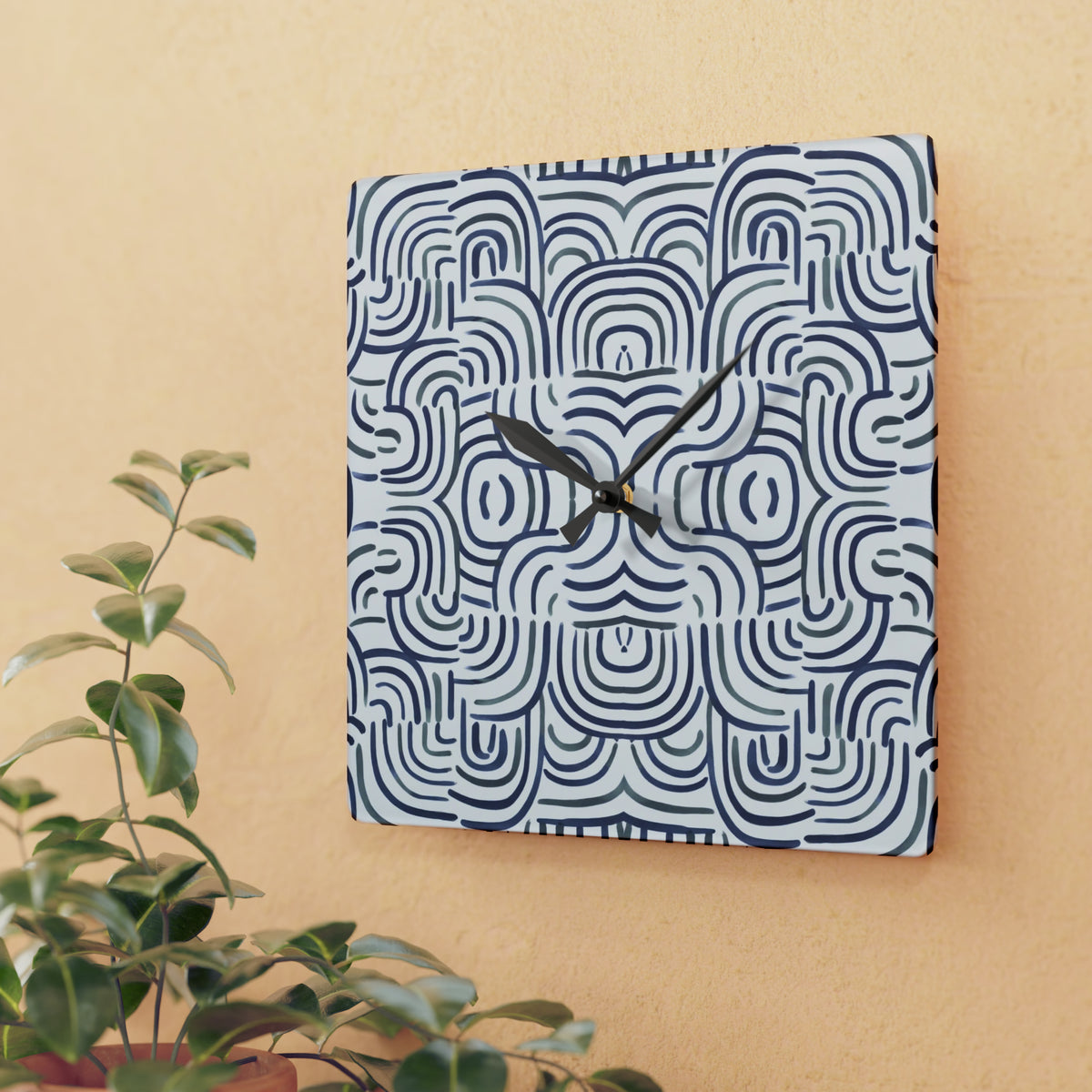 Abstract Geometric Acrylic Wall Clock